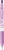Zseléstoll, 0,33 mm, nyomógombos, csíkos test, ZEBRA "Sarasa Clip Pastel", pasztell-lila