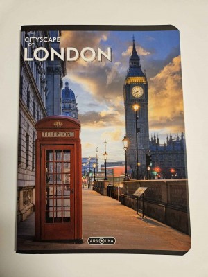 Ars Una Cityscape  A/5 extra kapcsos füzet-szótár - London