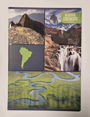 Ars Una Beautiful Continents A/4 extra kapcsos füzet-vonalas - South America