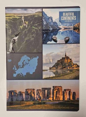 Ars Una Beautiful Continents A/4 extra kapcsos füzet-vonalas - Europe