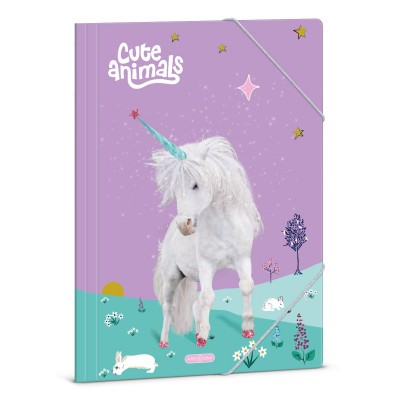 Ars Una Cute Animals-unicorn A/4 gumis dosszié