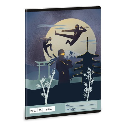 Ars Una Ninjas in the dark A/5 sima füzet 20-32