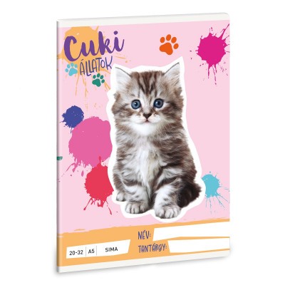 Ars Una Cuki Állatok - Perzsa cica A/5 sima füzet 20-32