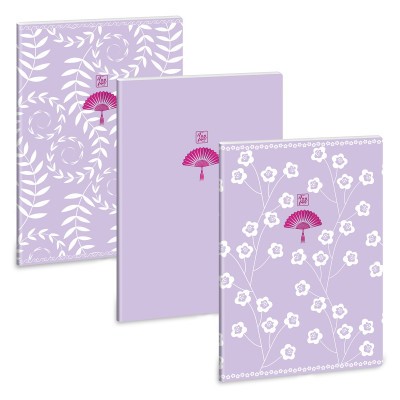 Ars Una Soft Touch Purple Spring A/4 extra kapcsos füzet-sima, VIRÁGOS