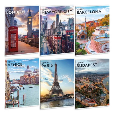 Ars Una Cityscape A/4 extra kapcsos füzet-sima