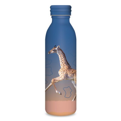 Ars Una duplafalú fémkulacs-600ml - Icons of the Wild-Giraffes