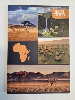 Ars Una Beautiful Continents A/4 extra kapcsos füzet-négyzethálós - Africa