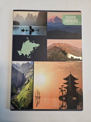 Ars Una Beautiful Continents A/4 extra kapcsos füzet-négyzethálós - Asia
