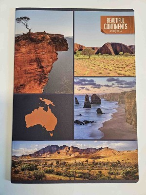 Ars Una Beautiful Continents A/4 extra kapcsos füzet-négyzethálós - Australia