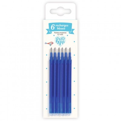 Tollbetét - Kék, 6 db-os - Set of 6 blue refills - medium point