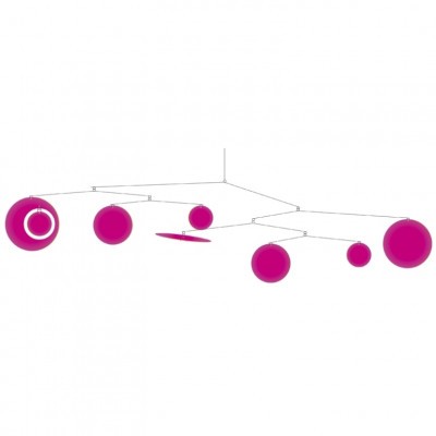 Szélmobil függődísz - Repkedő rózsaszín - Pink fly