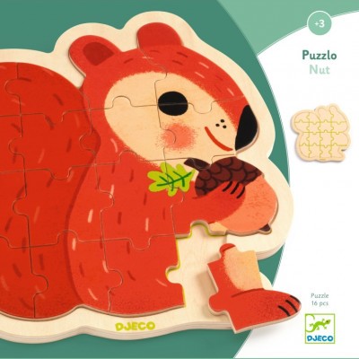 Fa puzzle - Mókus, 16 db-os - Puzzlo Nut