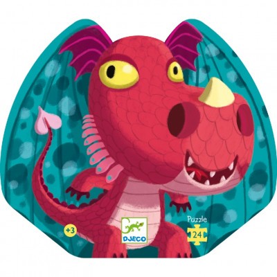Formadobozos puzzle - Cuki sárkány, 24 db-os - Edmond the dragon