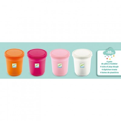 Gyurma - Pillegyurma - 4 tubs of play dough, Sweet