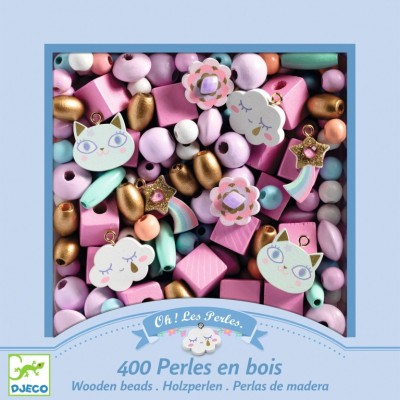 Fagyöngy készlet - Szivárvány - Wooden beads, Rainbow
