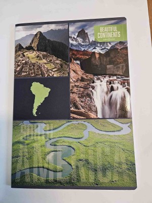 Ars Una Beautiful Continents A/4 extra kapcsos füzet-négyzethálós - South America